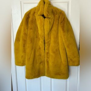 Apparis Yellow Faux Fur Coat